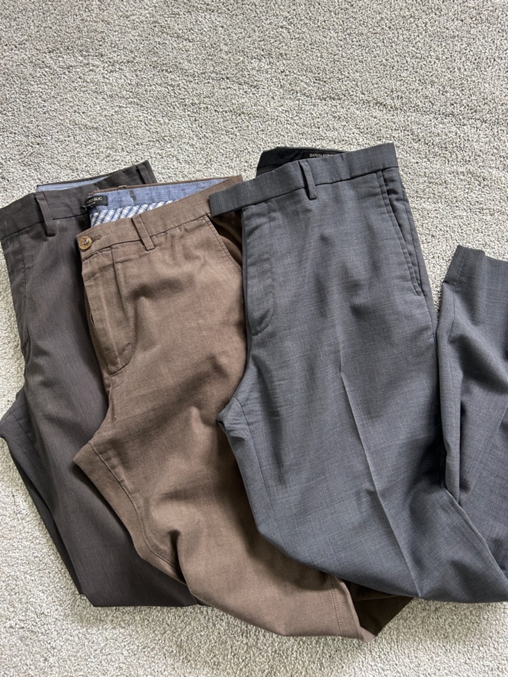 3 pairs of classic men’s dress pants